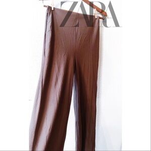 Zara ribbed trousers in taupe nwot